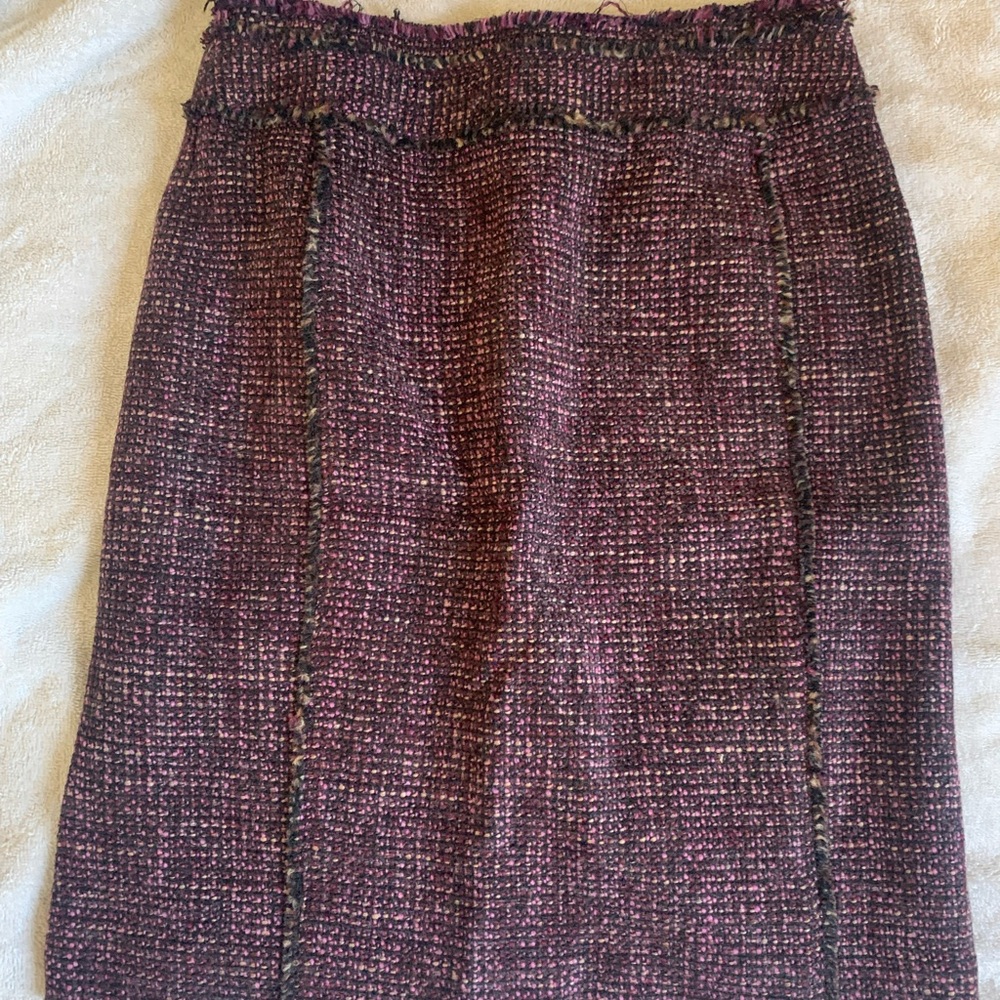 Ann Taylor Purple Tweed Pencil Skirt